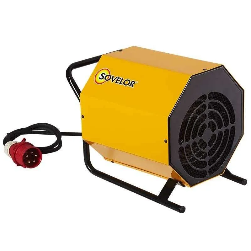 Chauffage mobile électrique SOVELOR C5 5000W triphasé pour maison individuelle