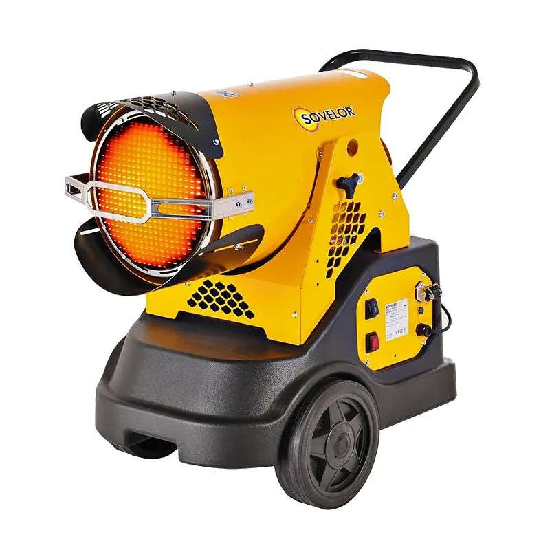 Chauffage radiant mobile à combustion directe SOVELOR MINISTAR 25,8Kw 160W 230V/50Hz Haute efficacité énergétique