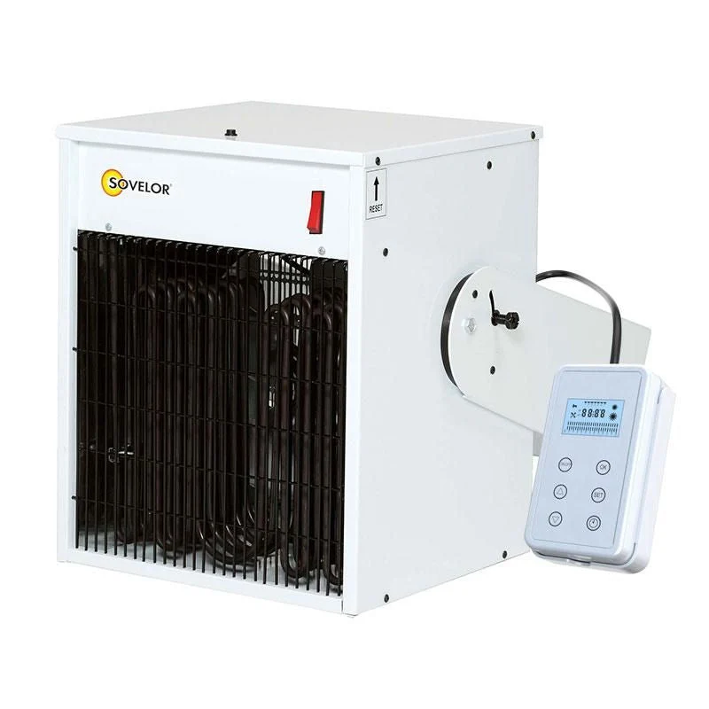 Chauffage suspendu à air pulsé électrique SOVELOR TR15C 15kW Haute efficacité énergétique