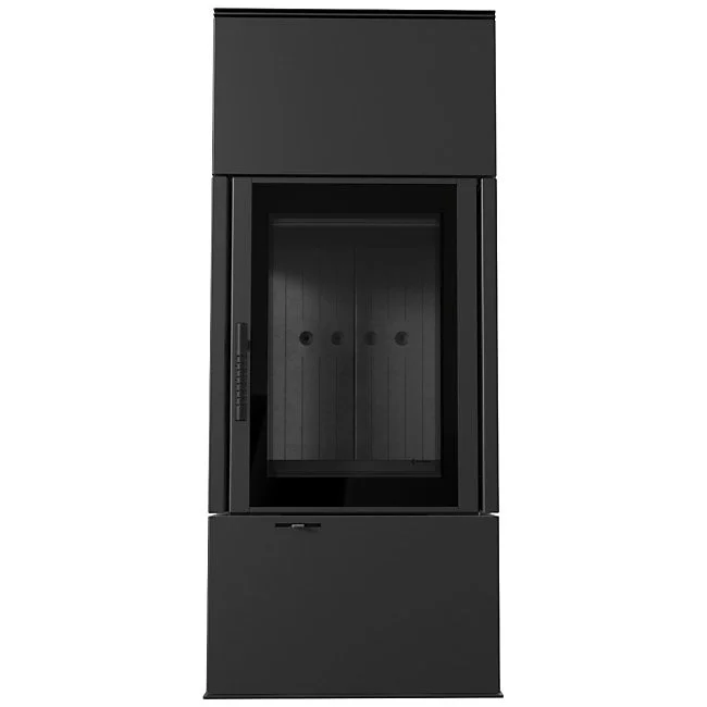 Poêle à bois en acier THOR NOIR 8 KW Haute efficacité énergétique