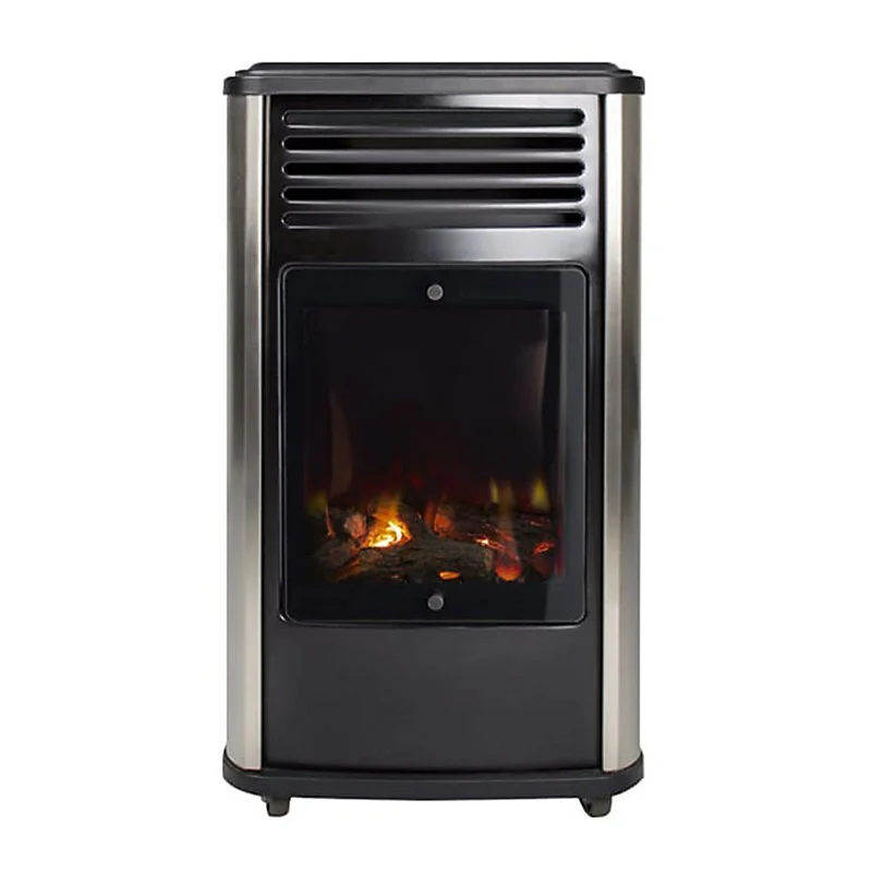 Poele à gaz 3400W Noir Manhattan ADAPTABLE