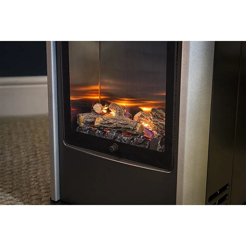 Poele à gaz 3400W Noir Manhattan ADAPTABLE