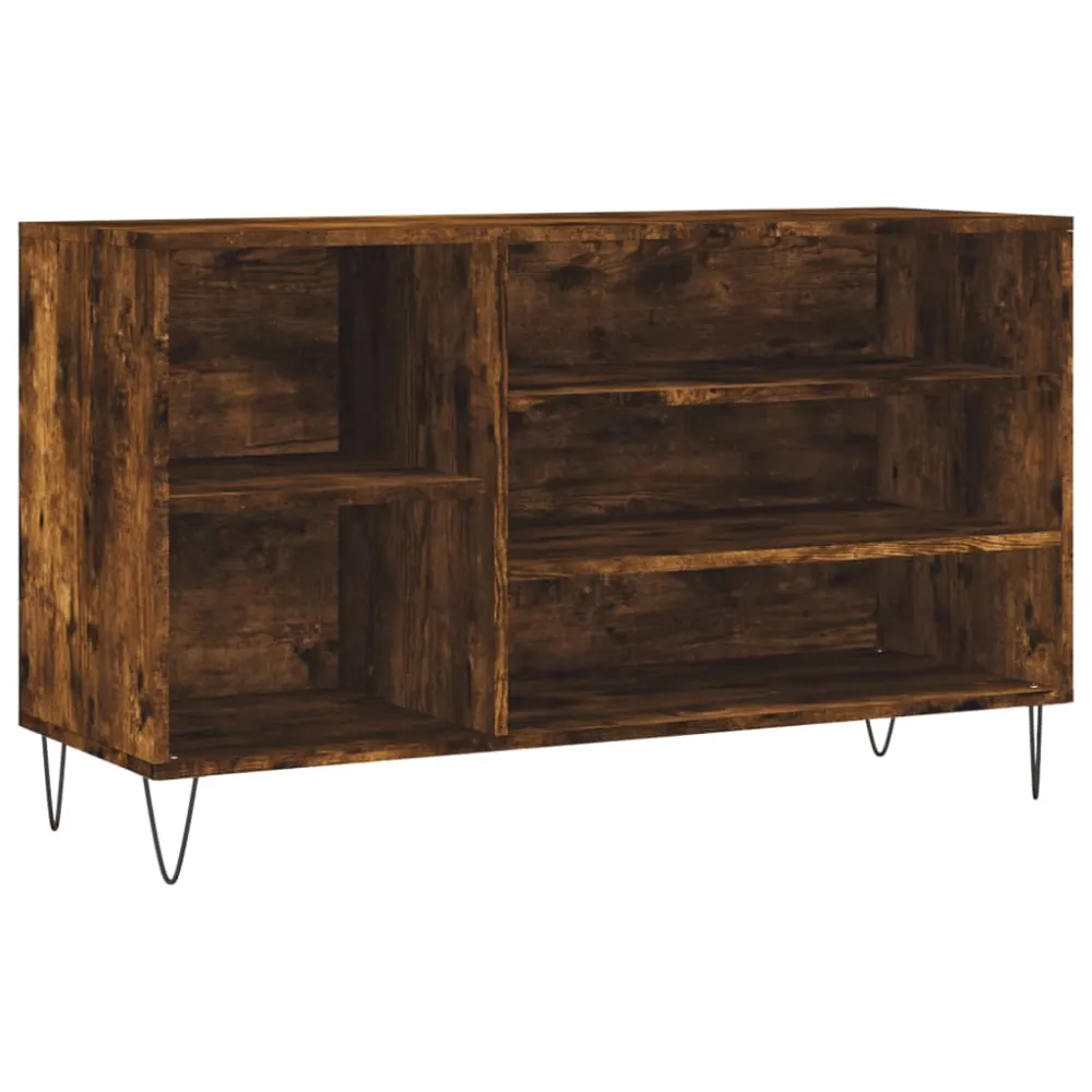 Armoire à chaussures range chaussures rangement meuble entrée couloir salon 102 x 36 x 60 cm bois d'ingénierie brun 02_002...
