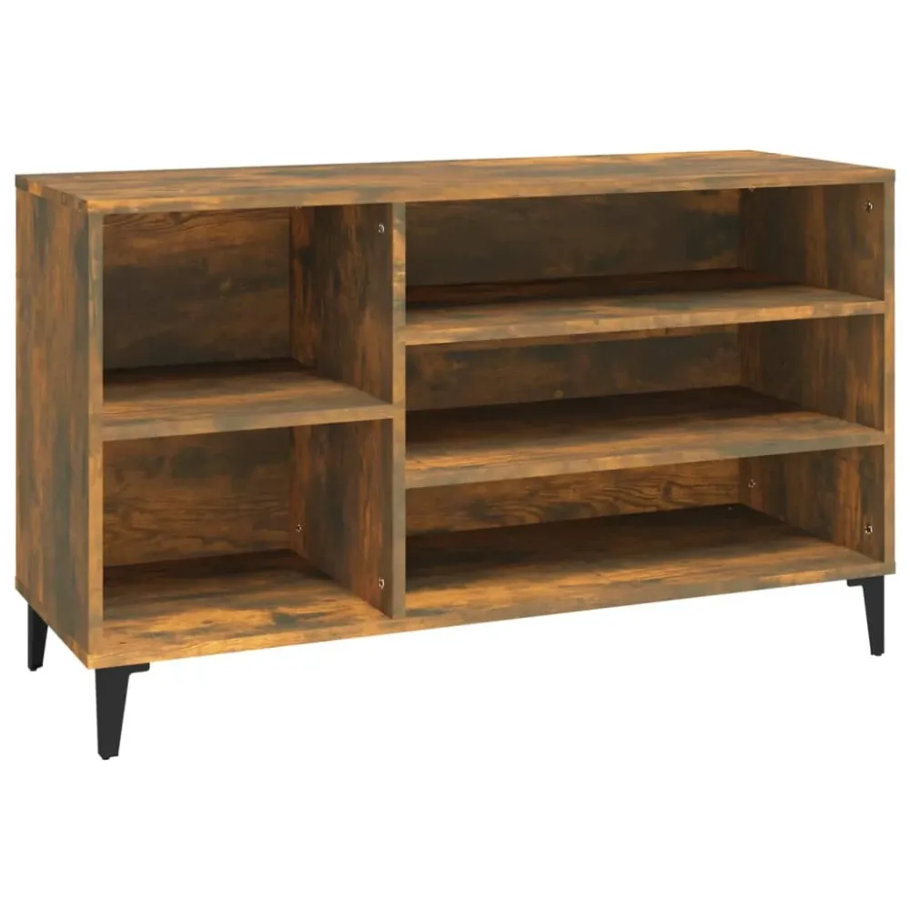 Armoire à chaussures range chaussures rangement meuble entrée couloir salon 102 x 36 x 60 cm bois d'ingénierie brun 02_002...