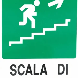 CARTELLO “SCALA DI EMERGENZA” avec Notice d'Installation