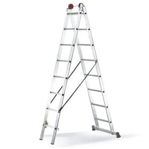 Échelle Transformable 2 Plans en Aluminium – 3.5M x 3.5M / 6.25M pliante pour rangement