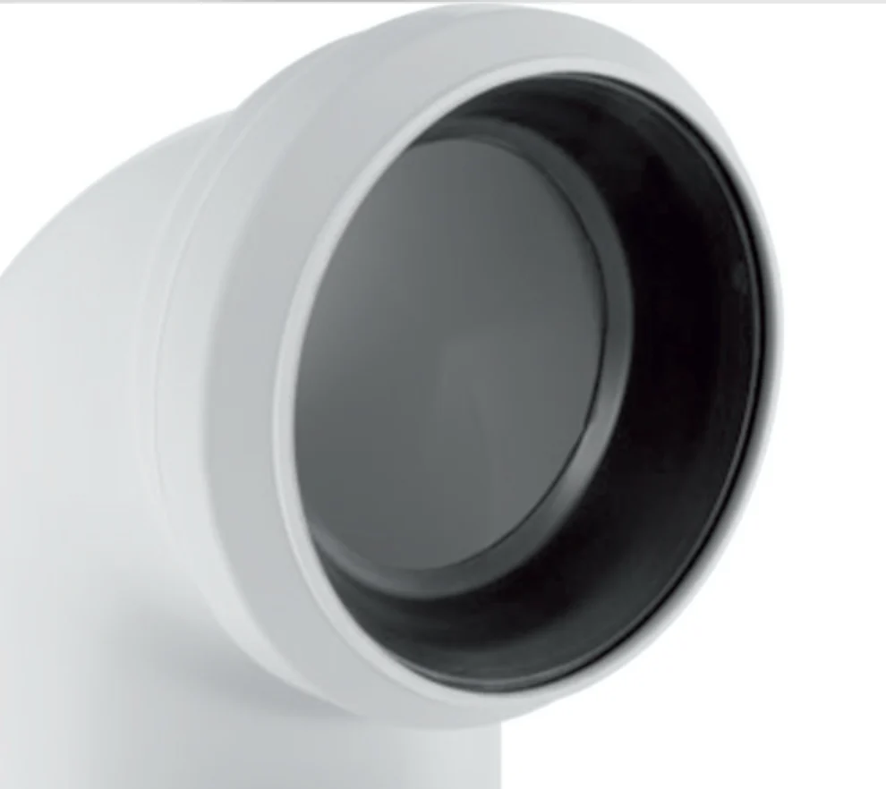 Projecteur LED haute baie Curva 90° Per Vaso Con Scarico Parete Bianca Ø 110