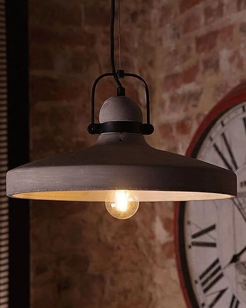 Concrete Pendant Lamp Grey NOATAK avec Détecteur de Mouvement