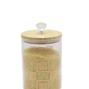 Kitchen Life Medium Borosilicate Decals Canister - Diaphane