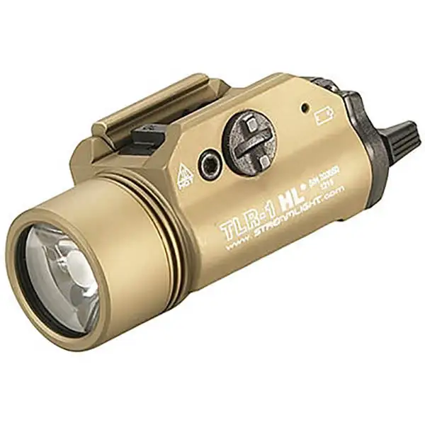 Rampant LED lampe d'arme tactique TLR-1 HL, terre noire, 1 000 lumens (piles inclu
