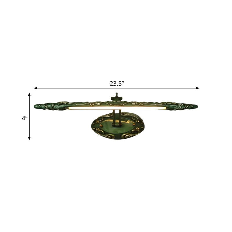 19,5"/23,5"/26" de large vert allongé luminaire de vanité luminaire incontournable en métal LED applique de salle de bain...