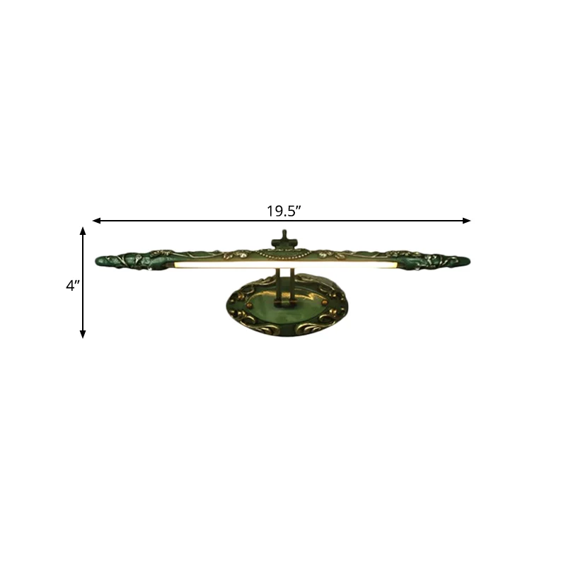19,5"/23,5"/26" de large vert allongé luminaire de vanité luminaire incontournable en métal LED applique de salle de bain...