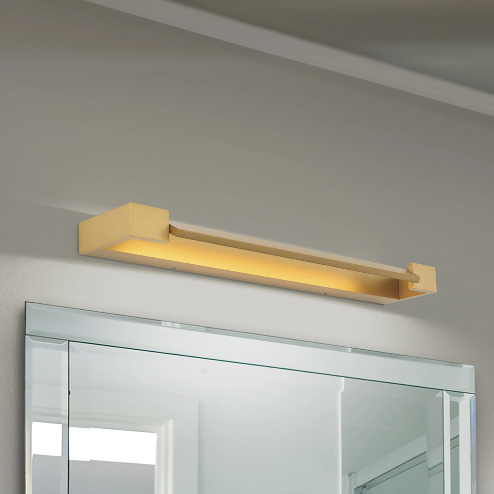 Applique murale LED pour salle de bain Marylin, longueur 60 cm, or, avec bras réglable