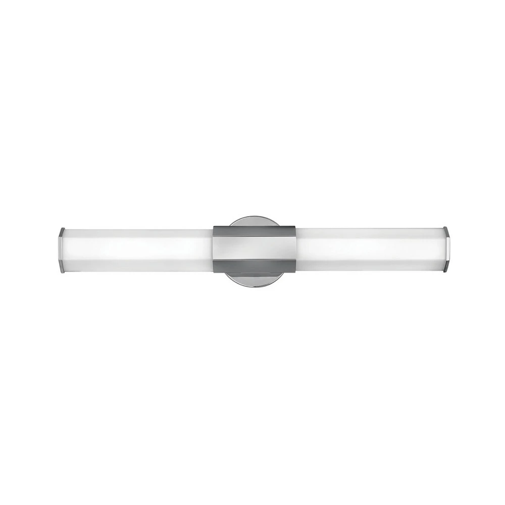 Applique murale LED pour salle de bain Dual, acier chromé, à 2 lampes, largeur 66 cm Dimensions : 15 x 30 cm