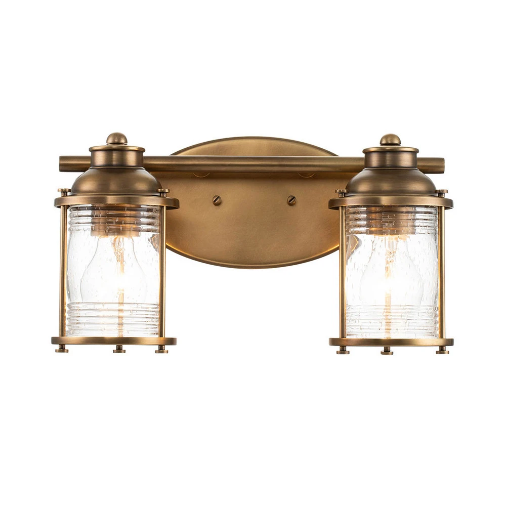 Applique salle bain Ashland Bay, 2 lampes, laiton pour couloir et escalier