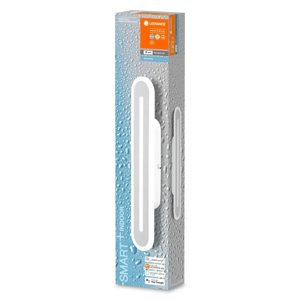Applique de salle de bain Lumière murale LED 17W Smart+ Wi-fi pour miroir salle de bain IP44.