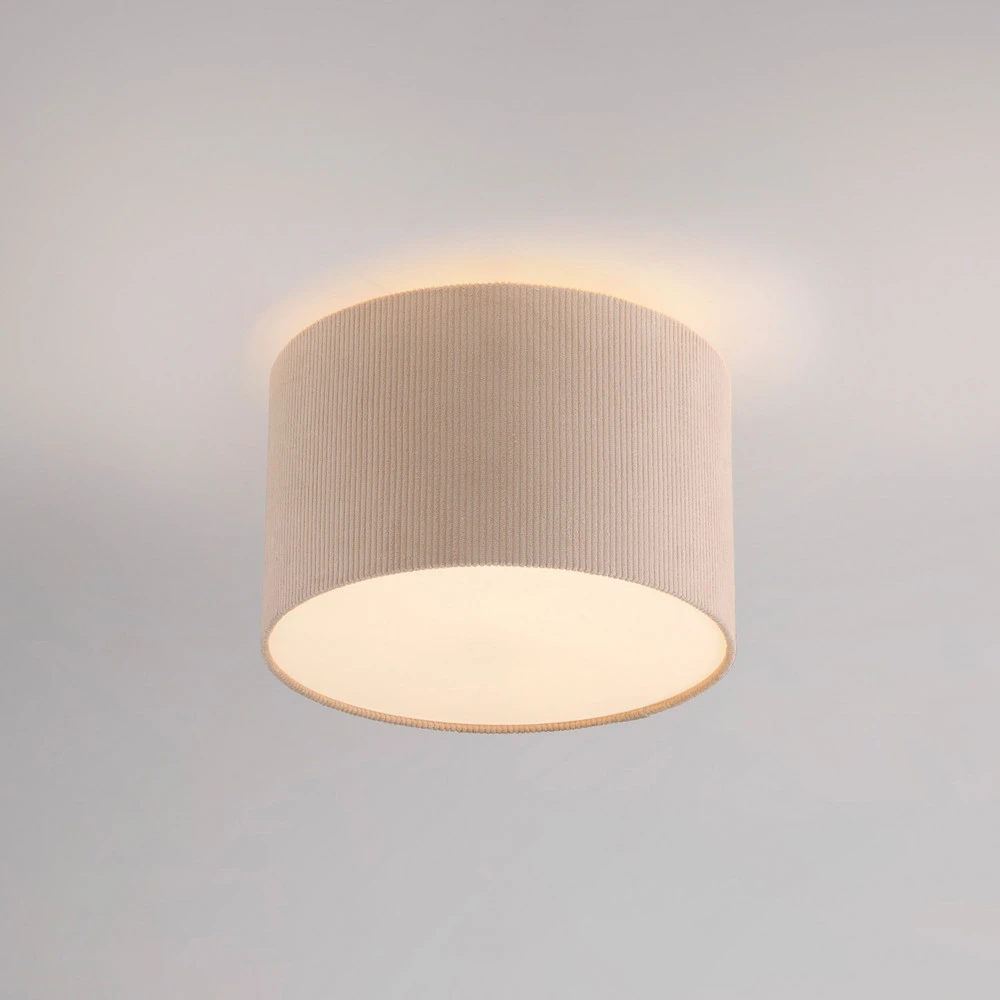 JUST LIGHT. Plafonnier Vert êt Duro, textile, beige
