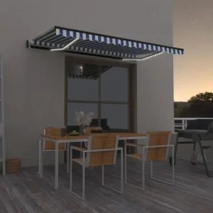 Lampe à lave Auvent automatique capteur de vent/LED 450x300 Bleu et blanc
