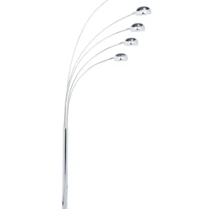 5 Light Acier Floor Lamp Silver FLINDERS