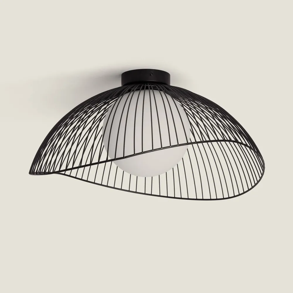 Rail d'Éclairage Luminaire de plafond Moad en métal et verre avec éclairage LED