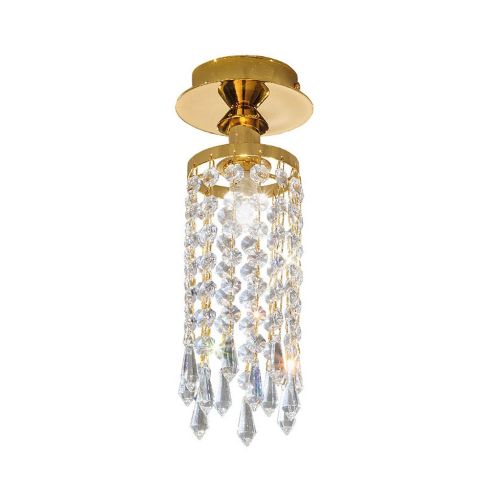 Suspension Industrielle KOLARZ Charleston plafonnier cristal, Ø 10 cm