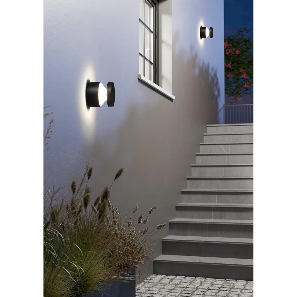 Applique extérieure en aluminium noir MELZO led intégrée 11W