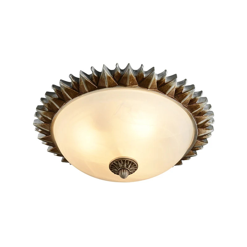 Luminaire encastré Sunburst à 1/3 lumières, support de plafond habituel en verre blanc pour salle à manger, 9 "/15" de large