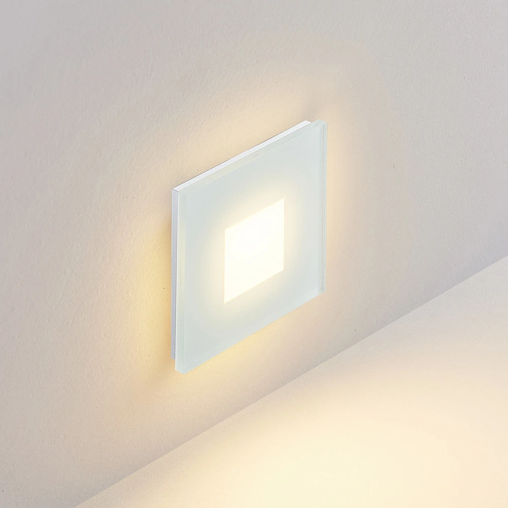 Molto Luce lampe encastrable LED Wall R68 Cristal IP44 SQ, blanc, CCT