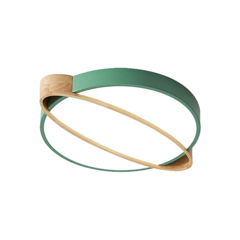 Orbit Design Plafonnier LED en acrylique nordique pour chambre à coucher, éclairage encastré en blanc/vert/gris avec inser...