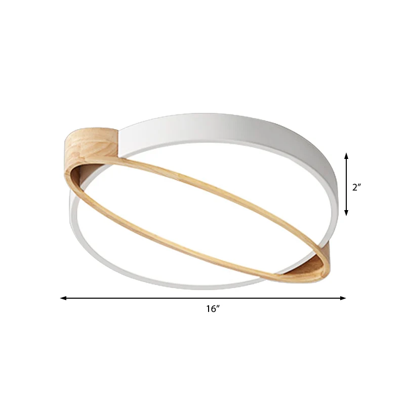 Orbit Design Plafonnier LED en acrylique nordique pour chambre à coucher, éclairage encastré en blanc/vert/gris avec inser...