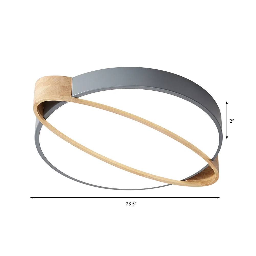 Orbit Design Plafonnier LED en acrylique nordique pour chambre à coucher, éclairage encastré en blanc/vert/gris avec inser...