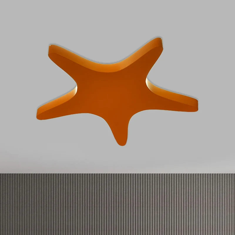 Plafonnier étoile métallique dessin animé jaune/Orange/bleu, éclairage encastré pour chambre d'enfants