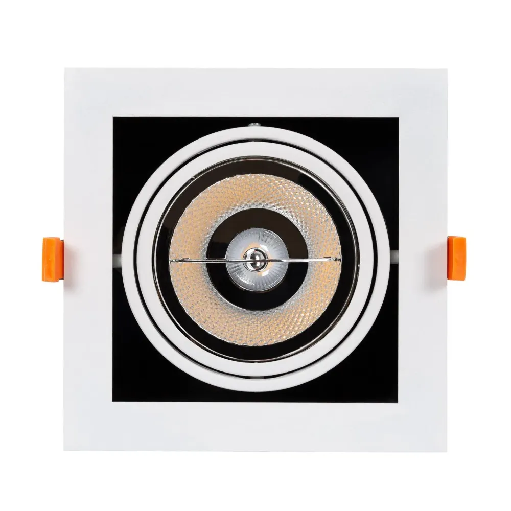 Projecteur encastré LED 15W Kardan AR111 découpe 165x165 mm