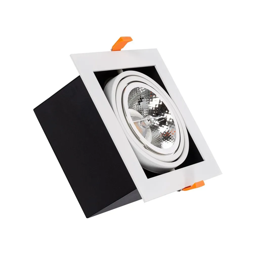 Projecteur encastré LED 15W Kardan AR111 découpe 165x165 mm