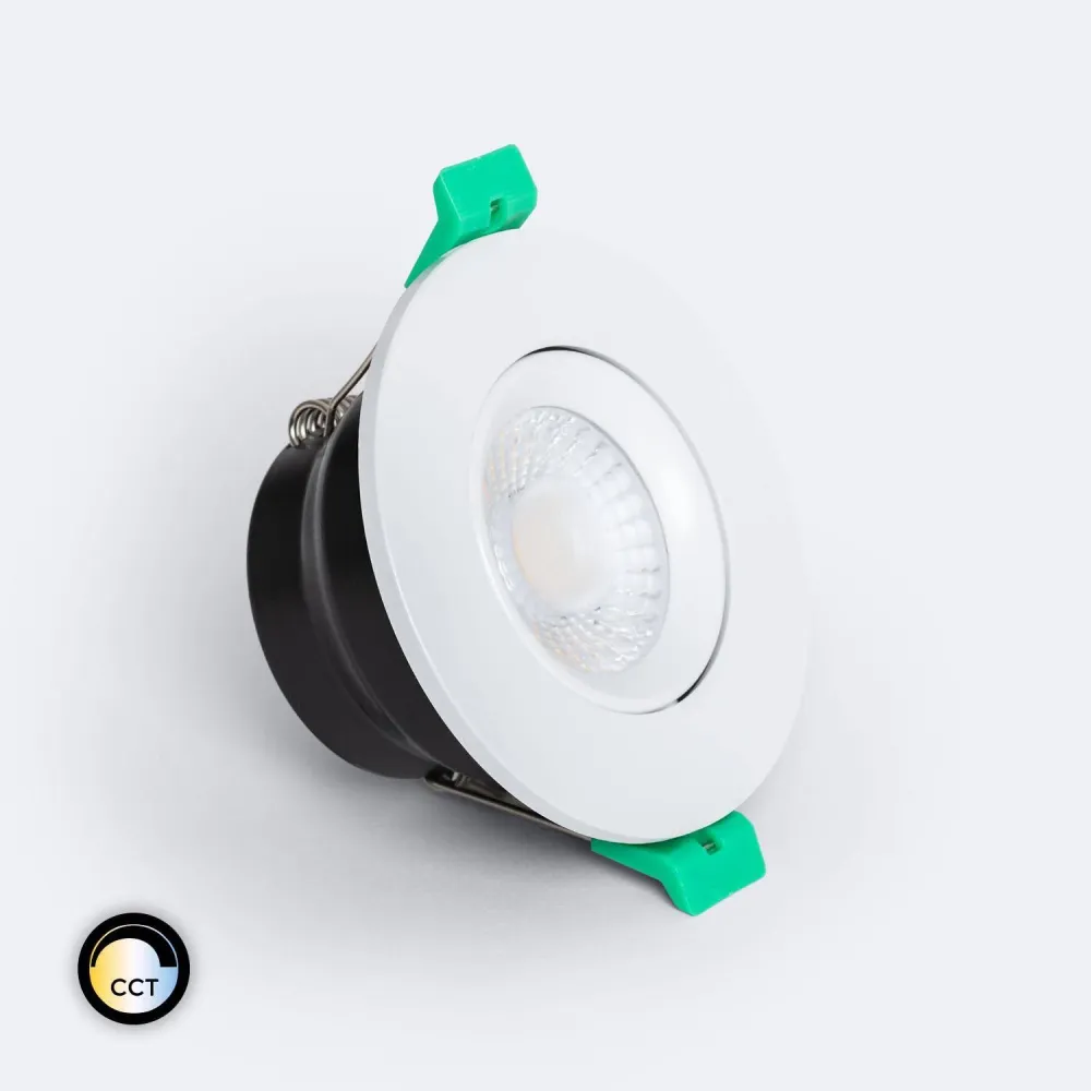 Projecteur encastrable LED ignifuge rond 5-8W dimmable IP65 ajustable coupe 65 mm