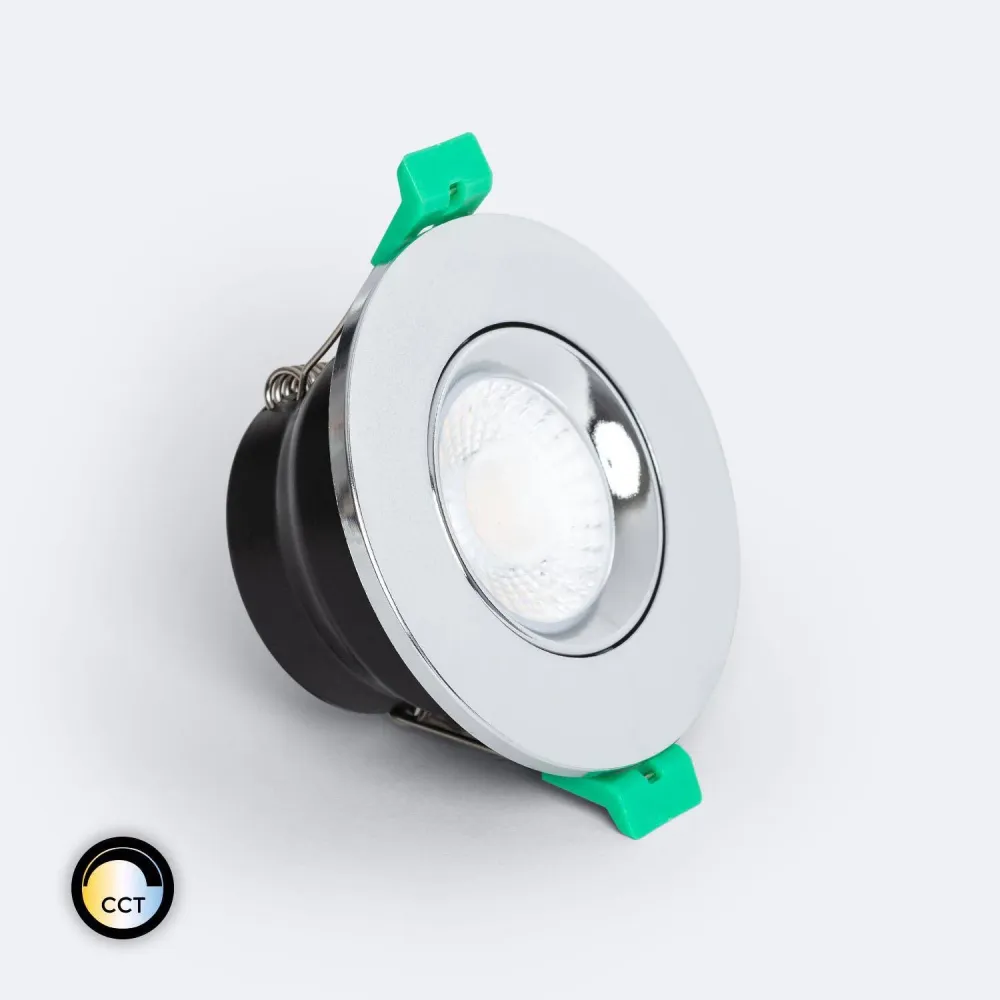 Projecteur encastrable LED ignifuge rond 5-8W dimmable IP65 ajustable coupe 65 mm