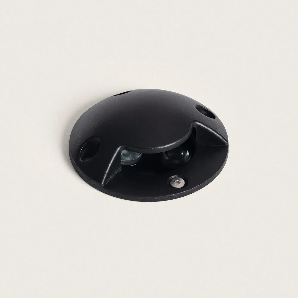 Projecteur LED extérieur encastrable au sol 3W Gimsha noir 1 lumière