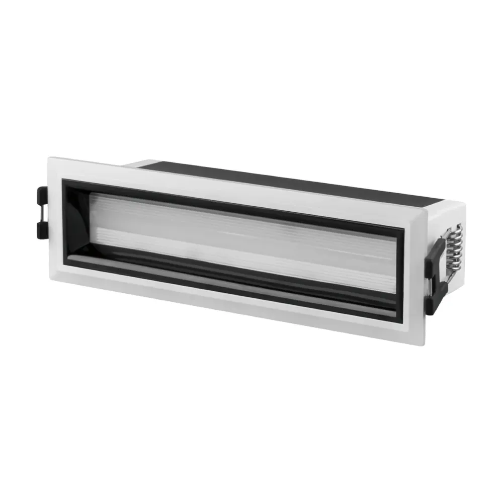 Projecteur LED linéaire 7W encastré Neale CRI90 découpe 140x35 mm