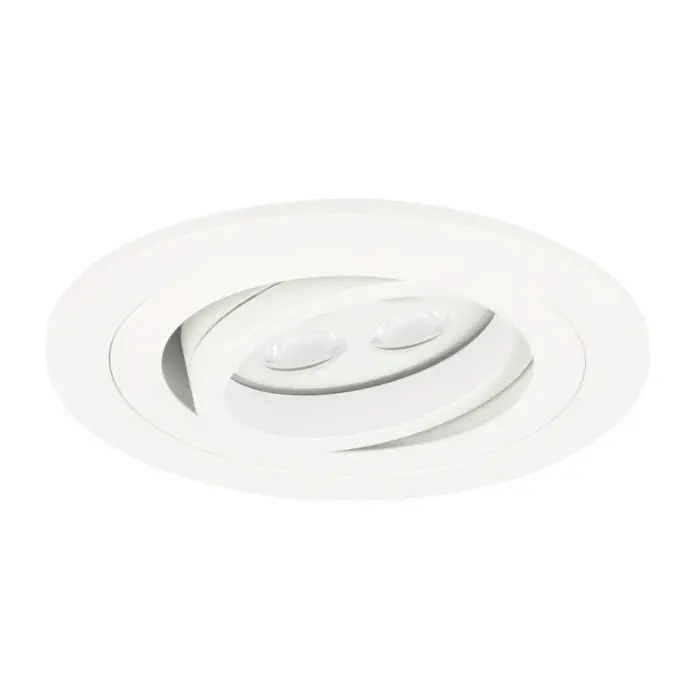Spot LED encastrable Montella rond blanc étanchéité IP65 dimmable orientable 5W (remplace 50 W)