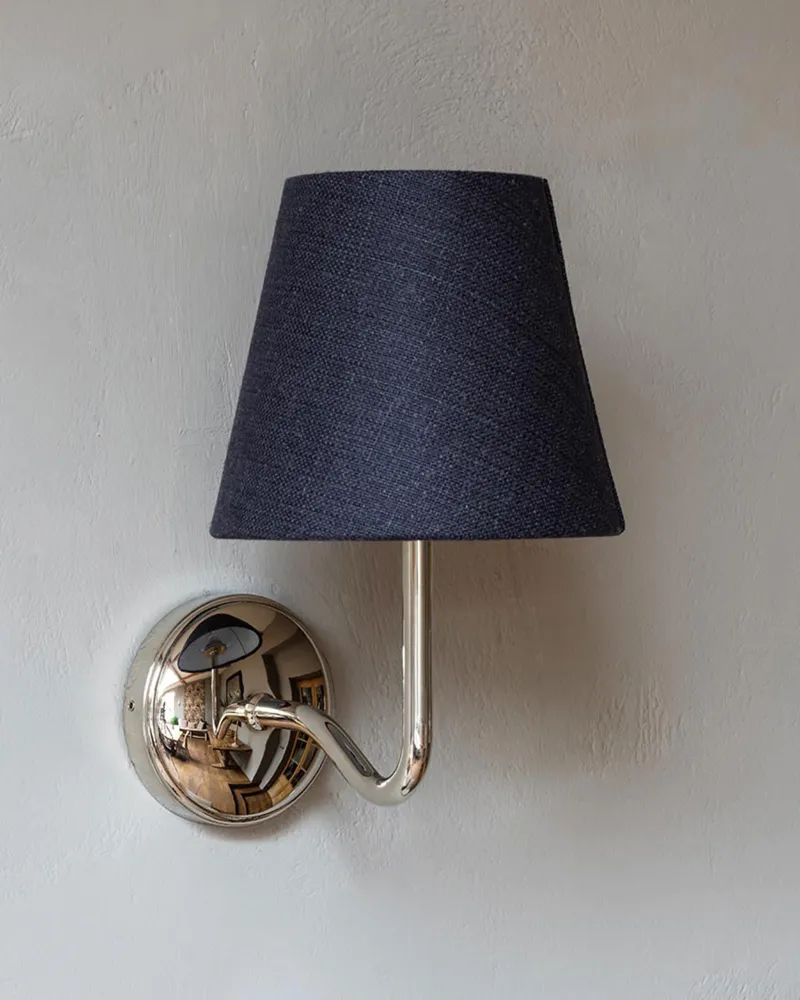Applique à bras Applique Murale Moyenne Gris Basalte Malvern - Nickel Poli