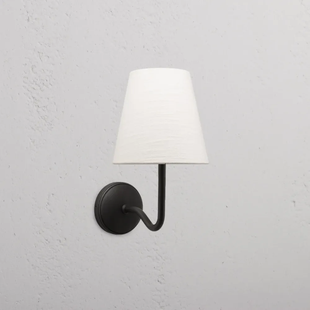 Applique Murale Moyenne Blanc Albâtre Malvern - Cuivré foncé pour miroir de salle de bain