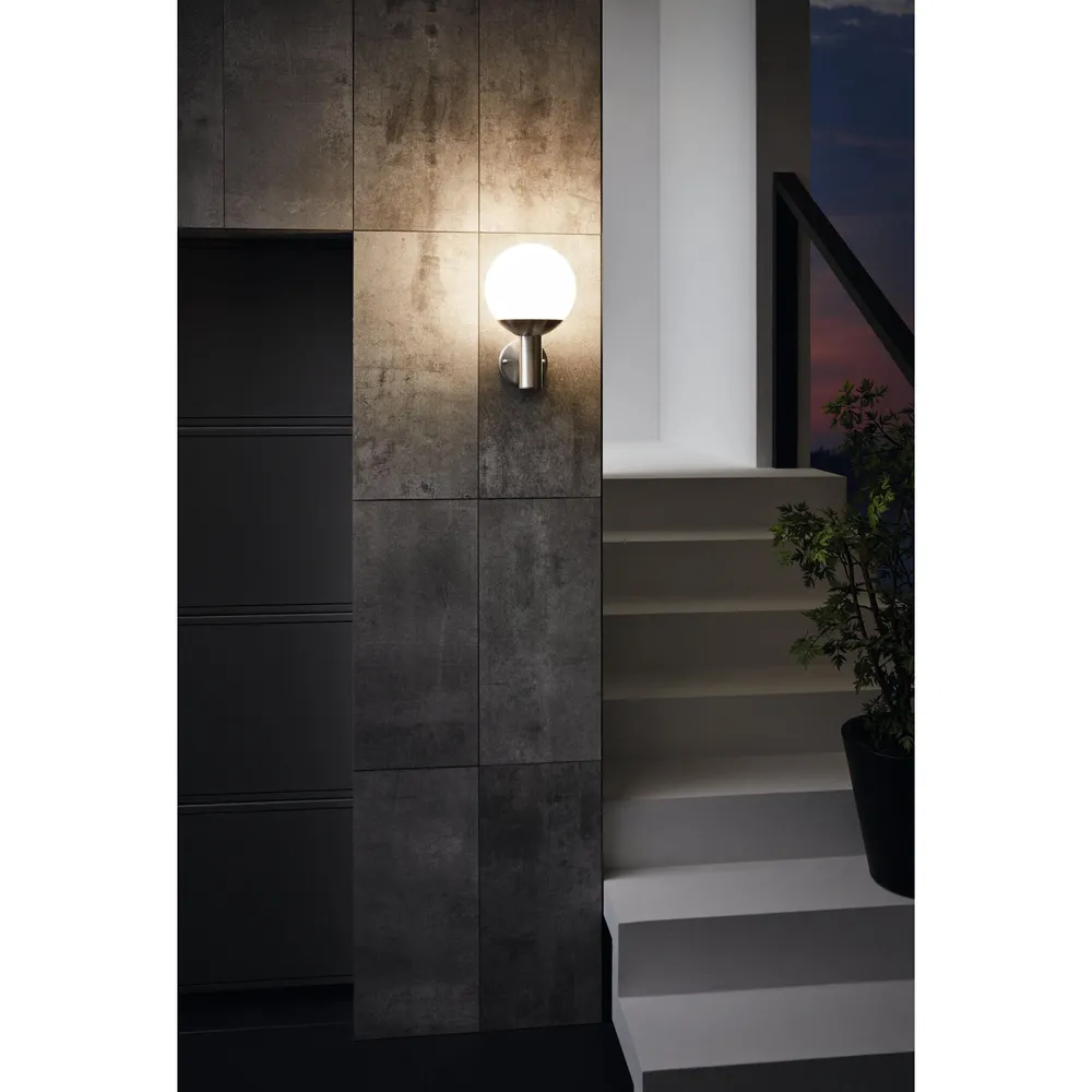 Applique à variateur Applique extérieure métal nickel NISIA-Z E27 1X9W