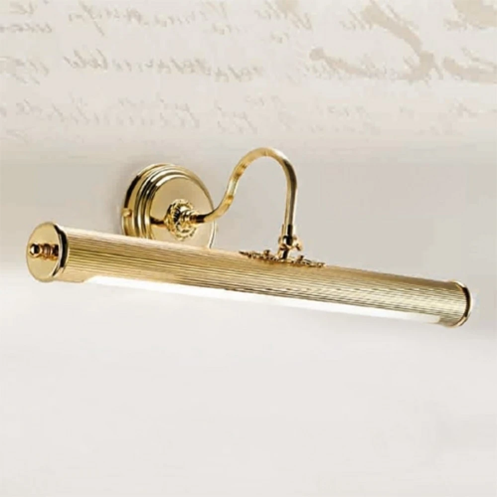Luminaire pour tableau Diario doré en verre opalin