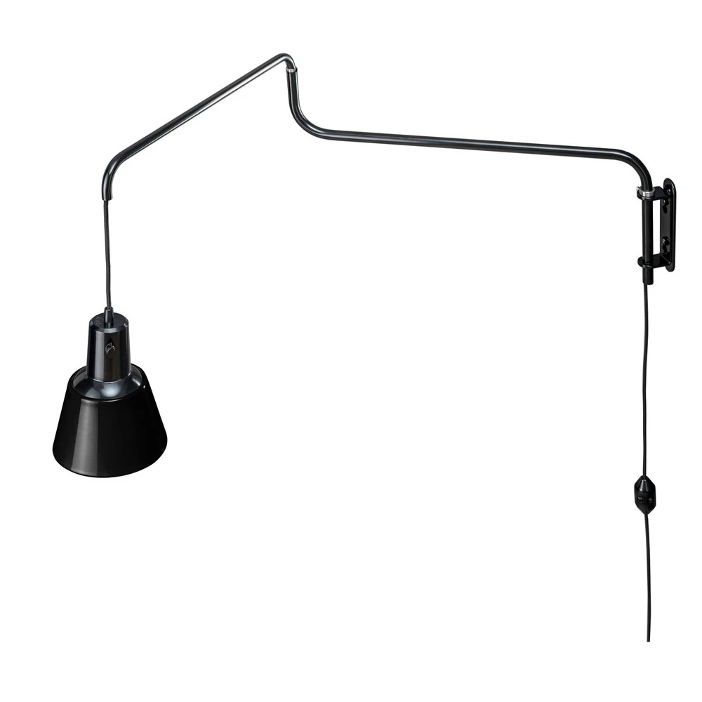 midgard K830 applique, noire pour salle de bain IP44