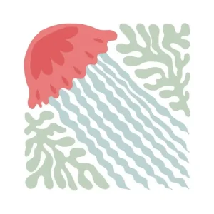 Tableau mural illustration méduse avec bras réglable
