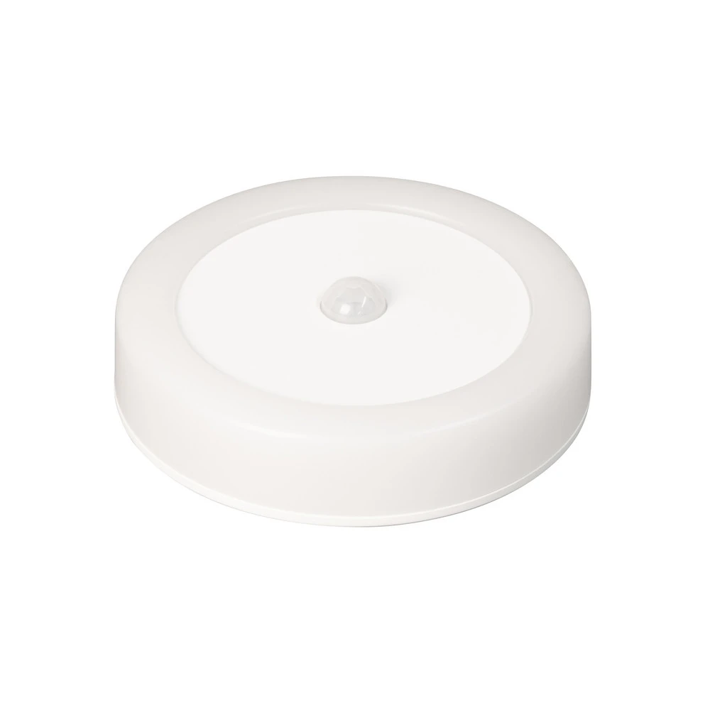 Lampe sous meuble LED sur batterie Magnetics, Ø9cm, capteur, 6.500K