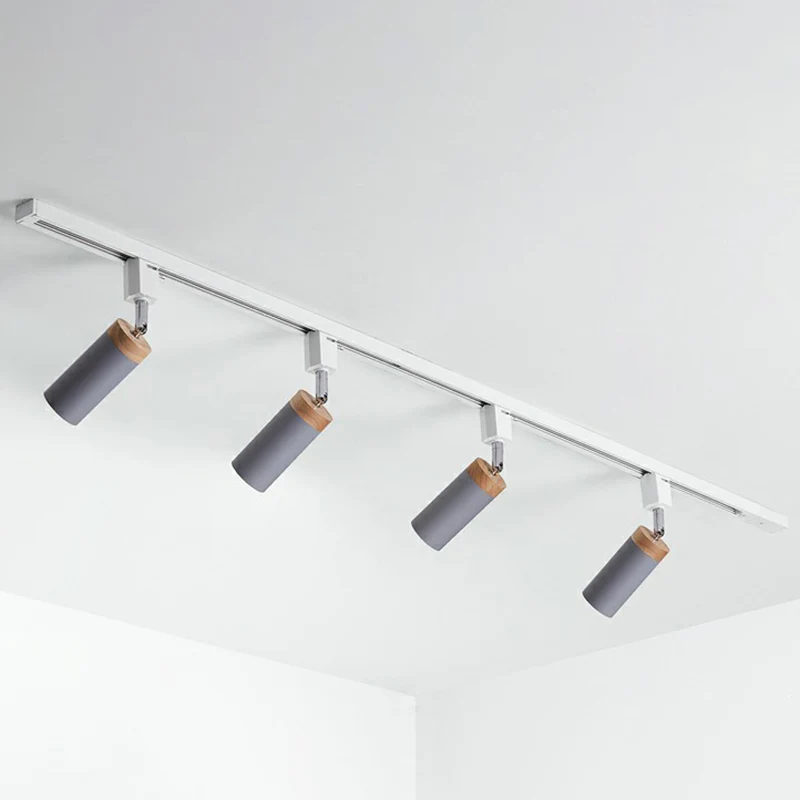 Éclairage sur rail de plafond tubulaire, projecteur en métal actuel, éclairage Semi-monté pour usage Commercial