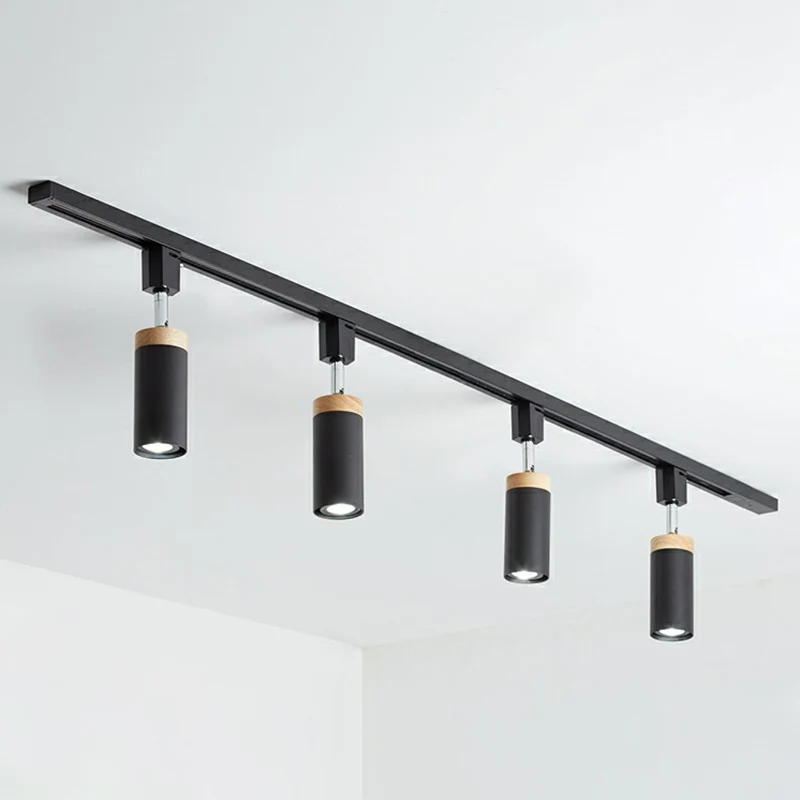 Éclairage sur rail de plafond tubulaire, projecteur en métal actuel, éclairage Semi-monté pour usage Commercial