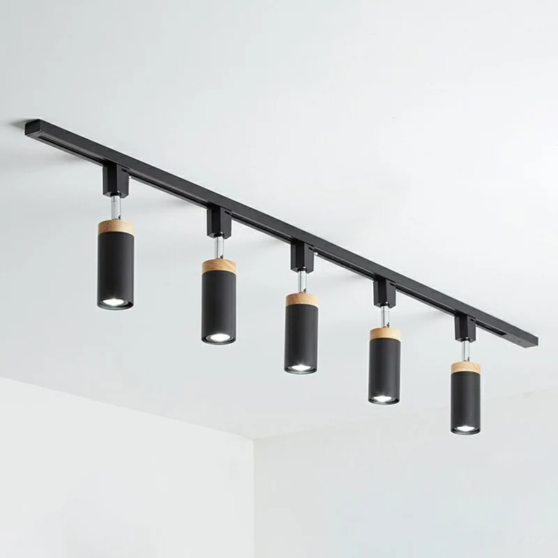 Éclairage sur rail de plafond tubulaire, projecteur en métal actuel, éclairage Semi-monté pour usage Commercial
