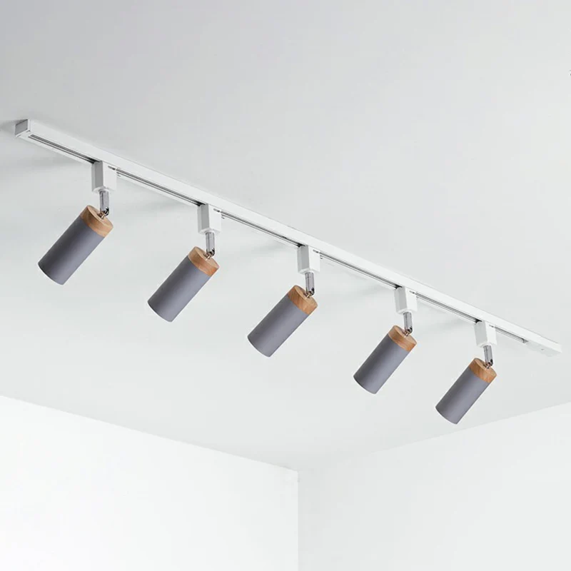 Éclairage sur rail de plafond tubulaire, projecteur en métal actuel, éclairage Semi-monté pour usage Commercial